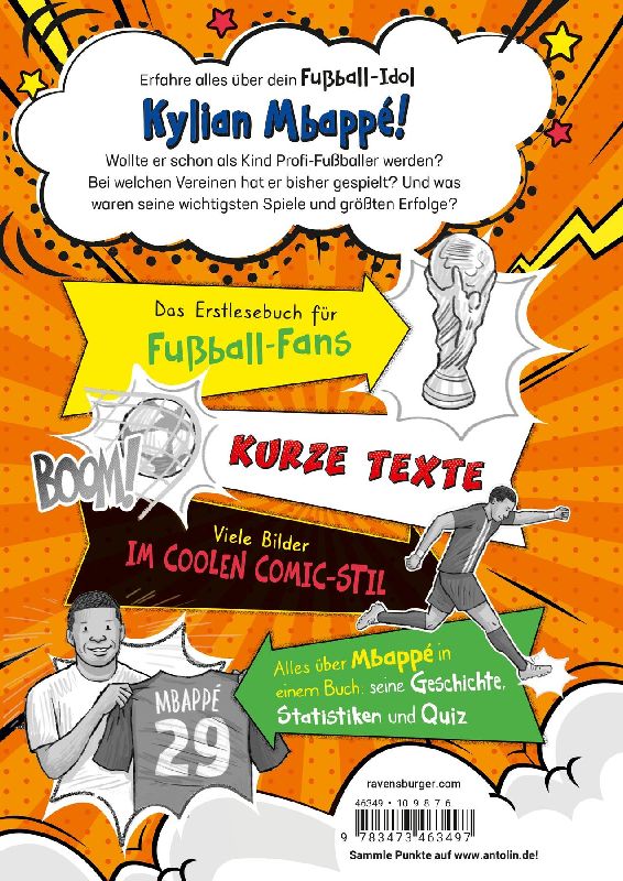Produktbild: Fußball-Stars - Alles über Mbappé. Vom Fußball-Talent zum Megastar