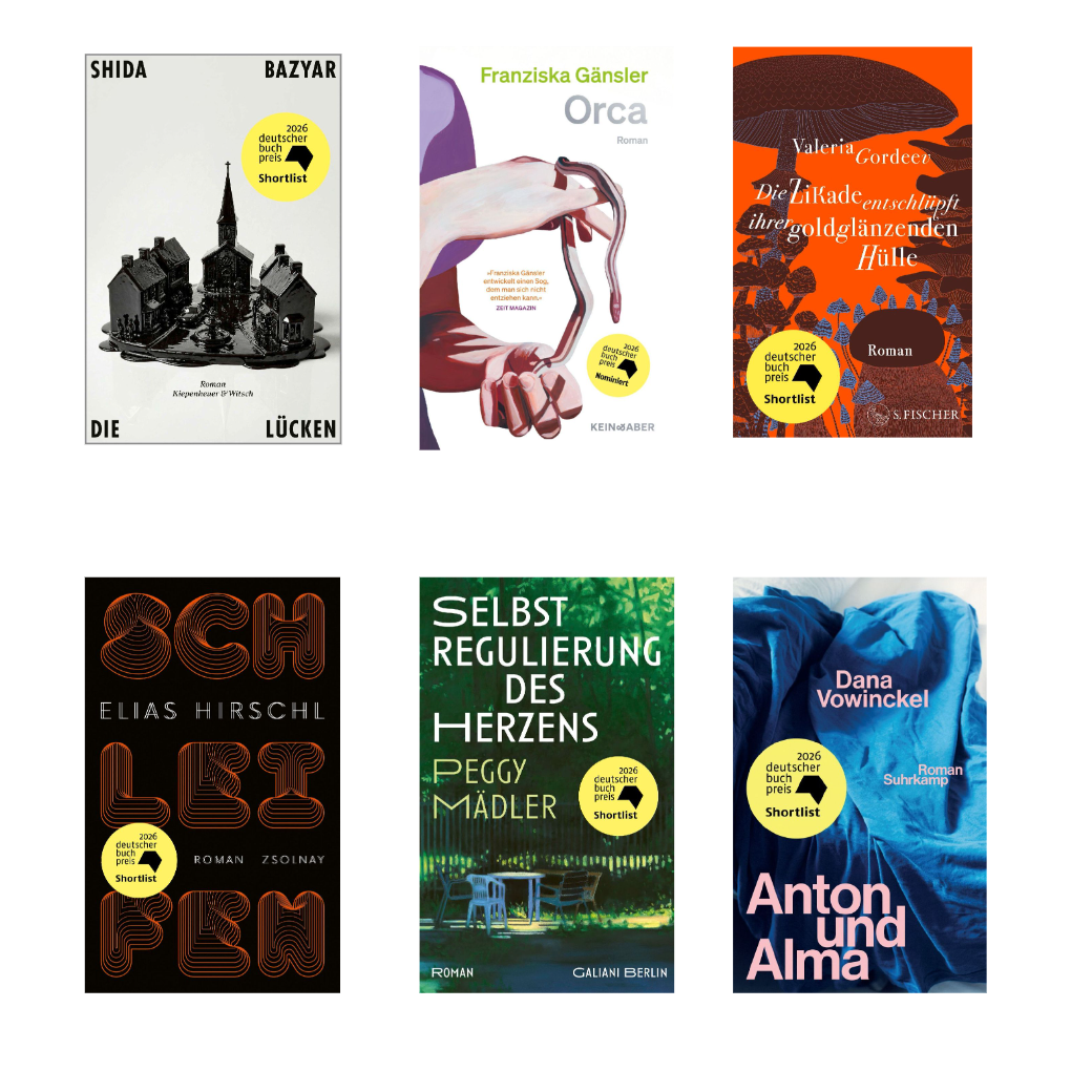 Deutscher Buchpreis 2026 Shortlist Buchcover