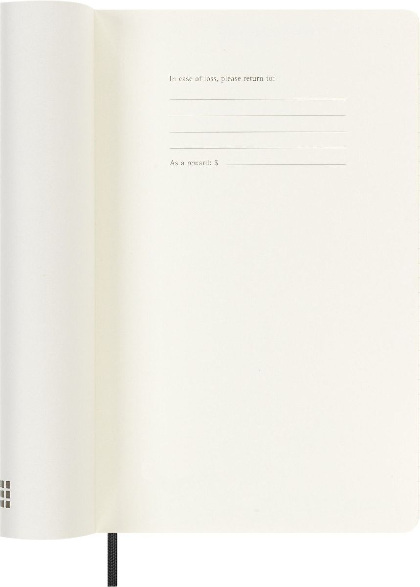 Produktbild: Moleskine 18 Monate Tagesnotizkalender 2026/2027, L/A5, 1 Tag = 1 Seite, Weicher Einband, Schwarz