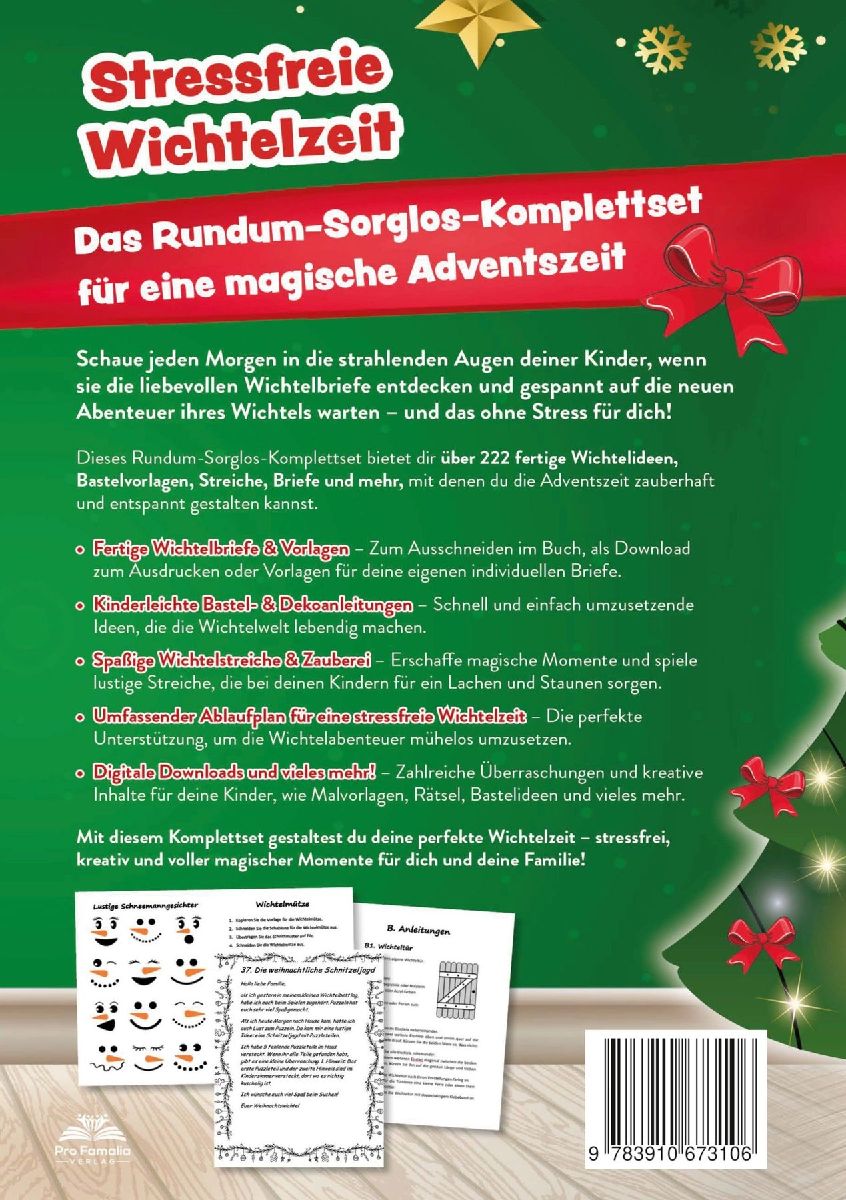 Produktbild: Das große Wichtelspaß Komplettset - Das Wichtel Buch: fertige Wichtelbriefe, lustige Streiche, kreative Bastelanleitungen & mehr: Einfach und schnell unvergessliche Kindheitserinnerungen schaffen