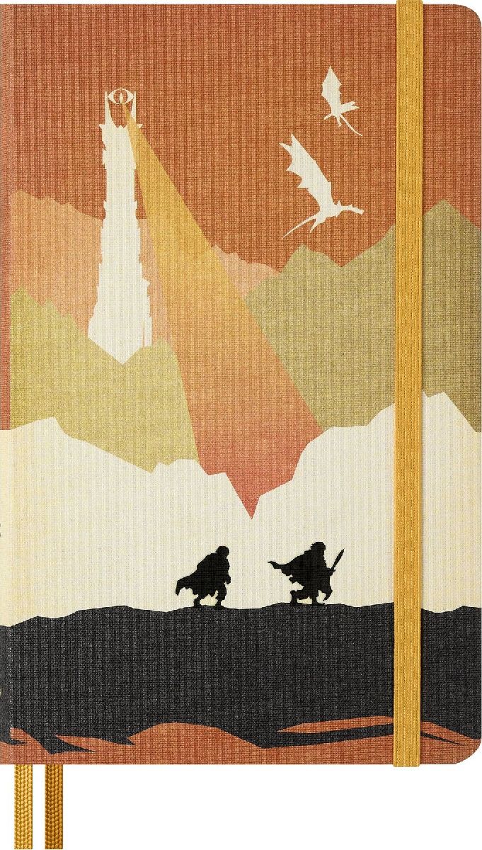 Produktbild: Moleskine Der Herr der Ringe Notizbuch Frodo Sam limitierte Ausgabe, L/A5, liniert, fester Einband, mit Box