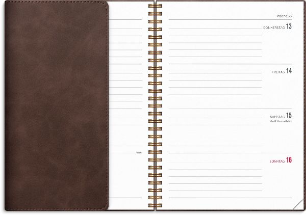 Produktbild: Burde Kalender 2026 Senator A5 Twist braun