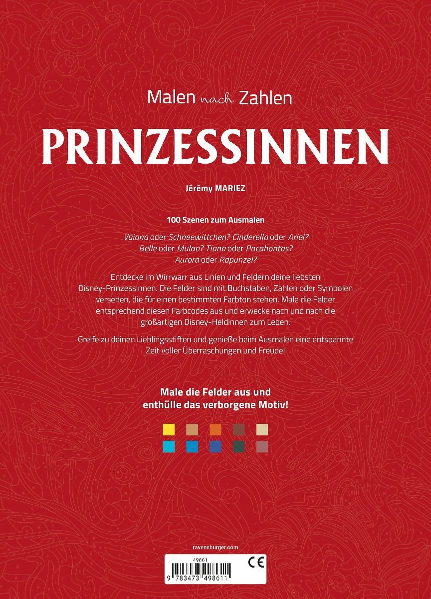 Produktbild: Disney Malen nach Zahlen: Prinzessinnen