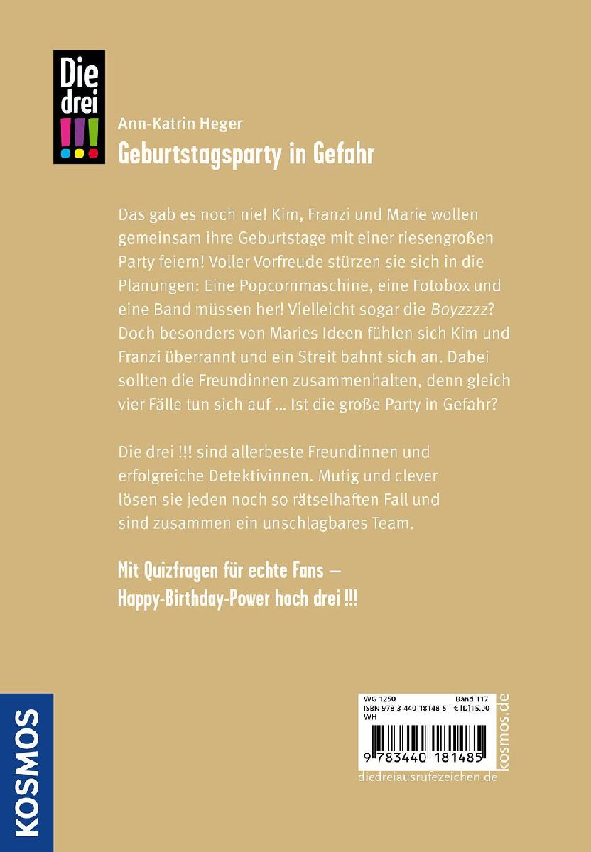 Produktbild: Die drei !!!, 117, Geburtstagsparty in Gefahr