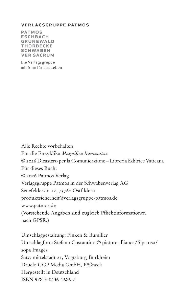 Produktbild: Magnifica humanitas: Die großartige Menschheit