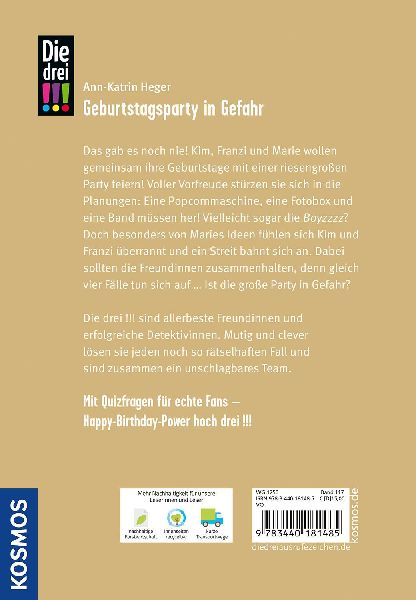 Produktbild: Die drei !!!, 117, Geburtstagsparty in Gefahr