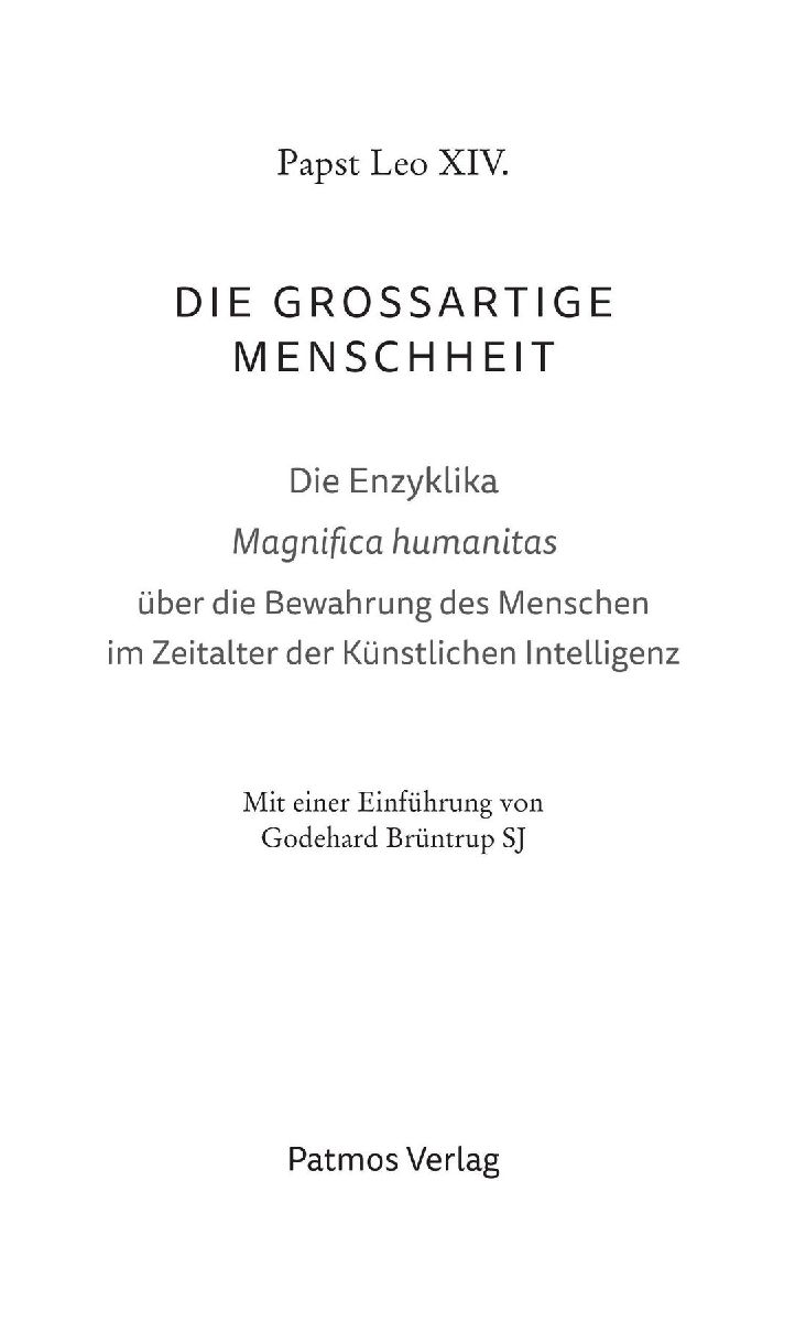 Produktbild: Magnifica humanitas: Die großartige Menschheit