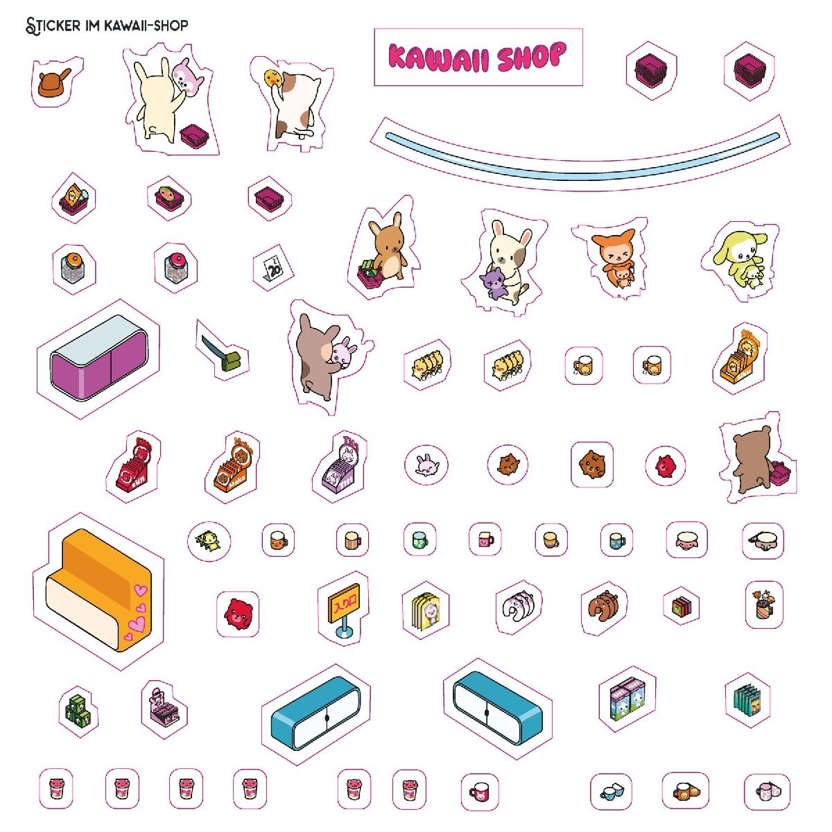 Produktbild: Mini-Sticker-Szenen - Cozy Mini-Japan I 3D-Sticker
