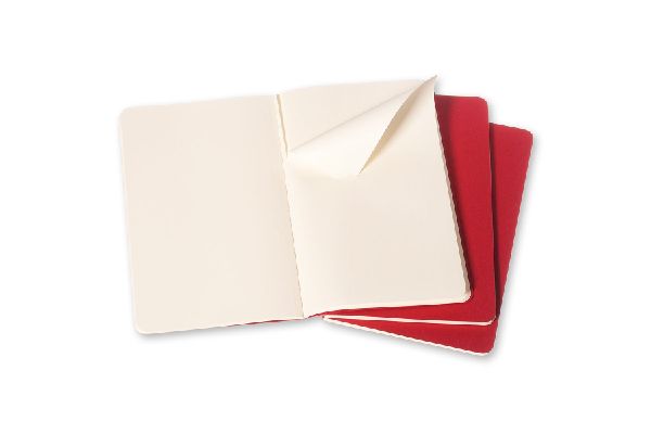 Produktbild: Moleskine Cahier Pocket Plain Red Cover L. 3er Pack