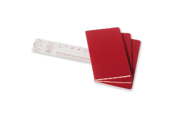 Produktbild: Moleskine Cahier Pocket Plain Red Cover L. 3er Pack