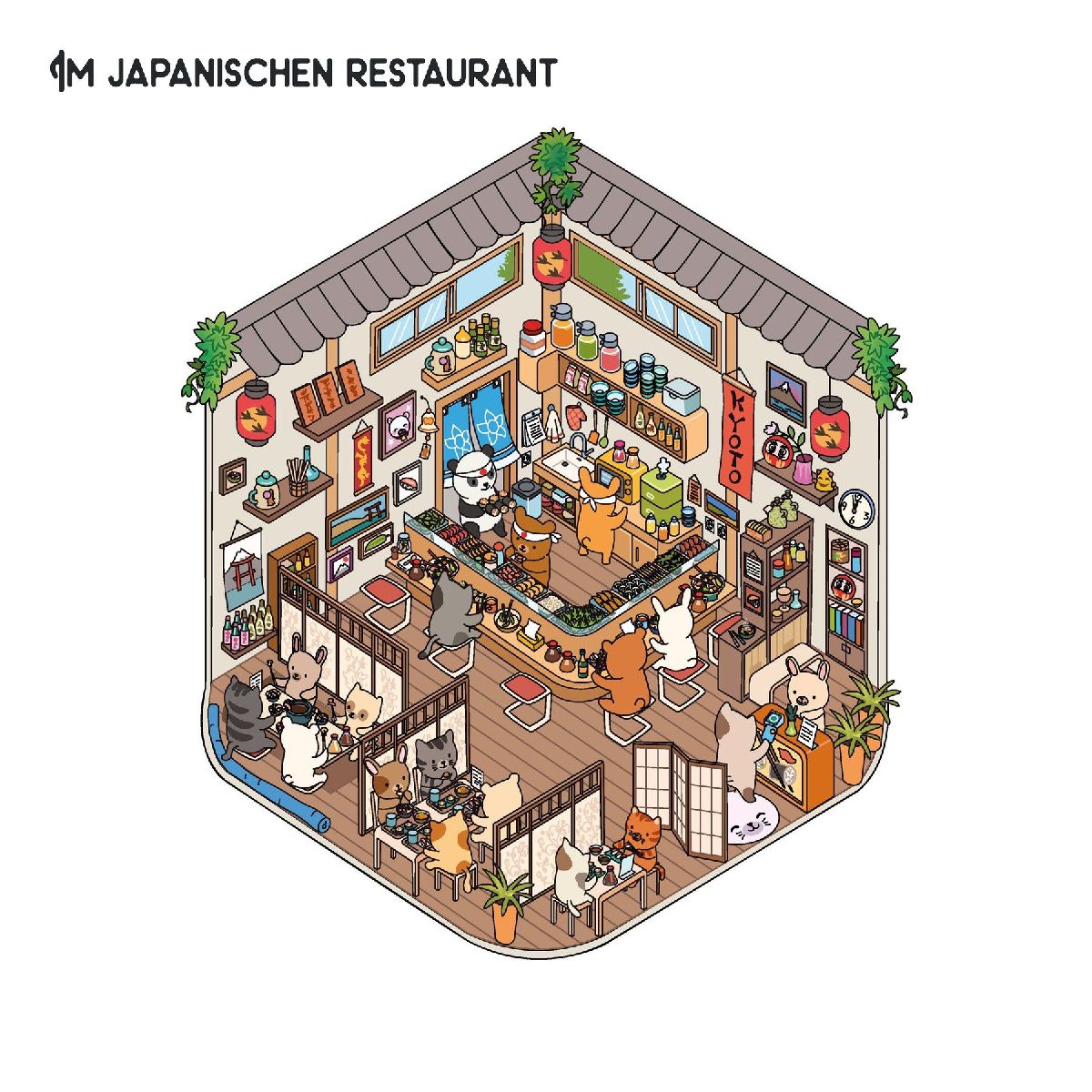 Produktbild: Mini-Sticker-Szenen - Cozy Mini-Japan I 3D-Sticker