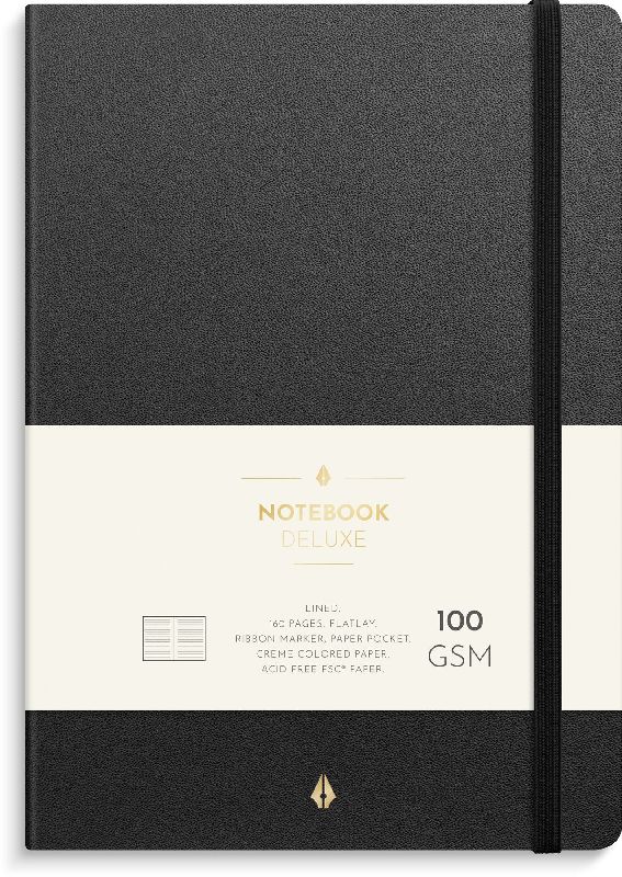 Produktbild: Burde Notizbuch Deluxe A5 schwarz