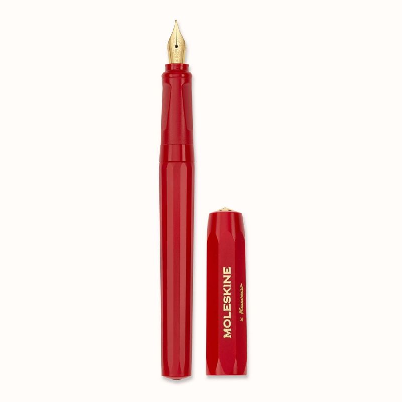 Produktbild: Moleskine Kaweco Fountain Pen, Red, Medium Nib, Blue Ink