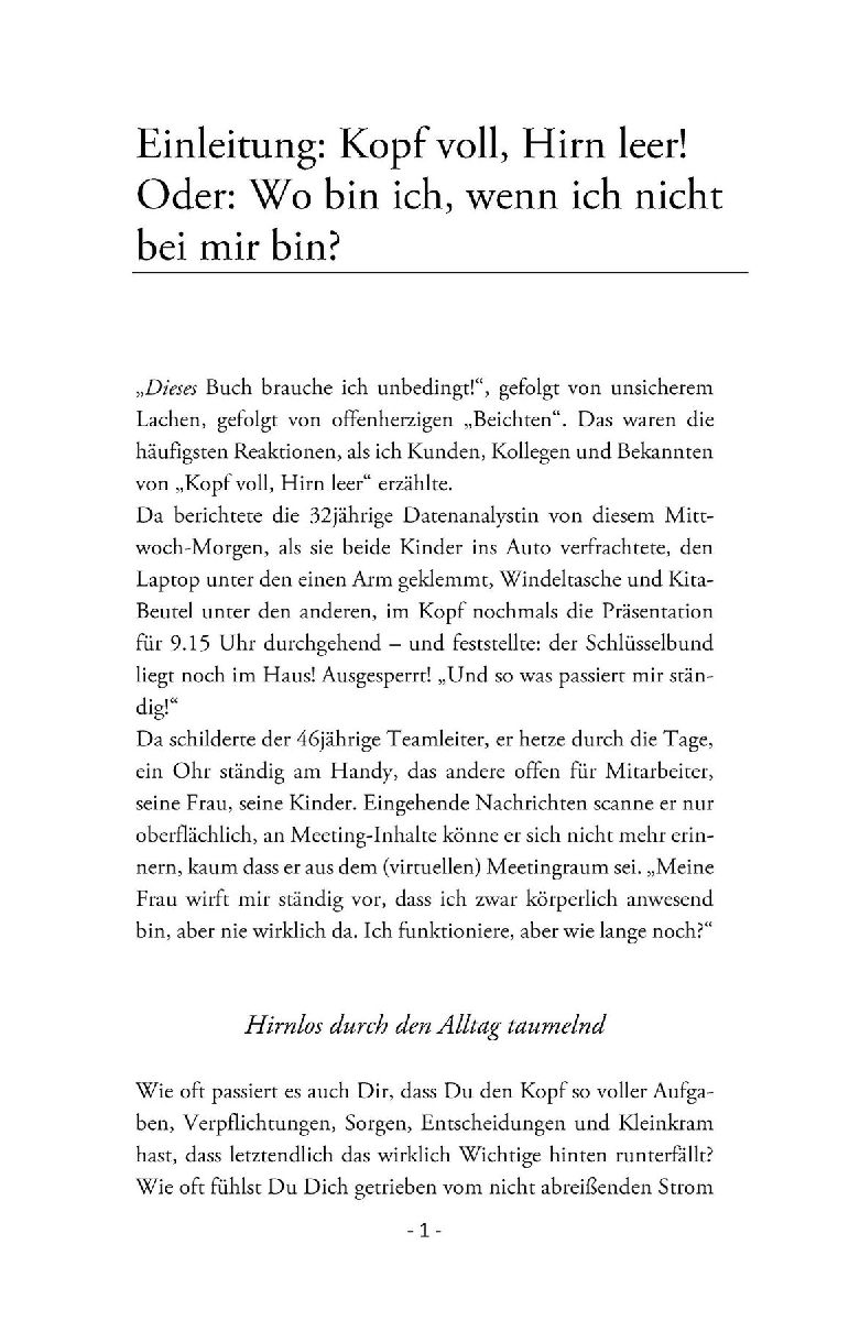 Produktbild: Kopf voll, Hirn leer