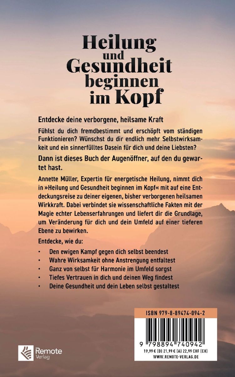 Produktbild: Heilung und Gesundheit beginnen im Kopf