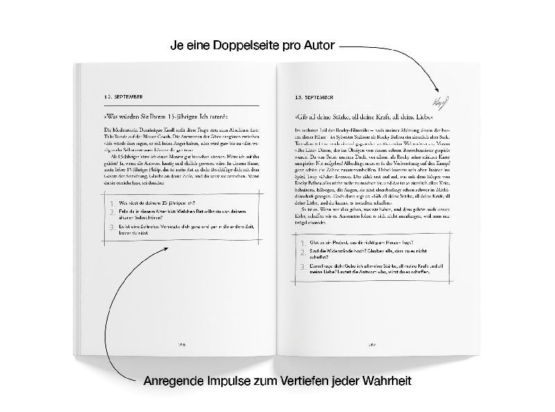 Produktbild: Jeden Tag einen Schritt - Spiegelbestseller Platz 1, Erfolgsstrategien von Hoss & Hopf mit Kiarash Hossainpour & Philip Hopf, 365 Impulse zu Disziplin, Finanzen, Mindset & Persönlichkeitsentwicklung, werde dein bestes Selbst
