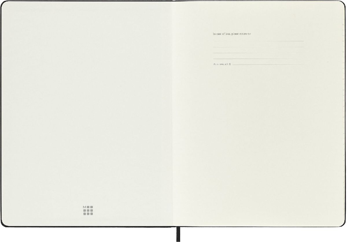 Produktbild: Moleskine 18 Monate Wochen Notizkalender 2026/2027, XL, 1 Wo = 1 Seite, Rechts linierte Seite, Fester Einband, Schwarz