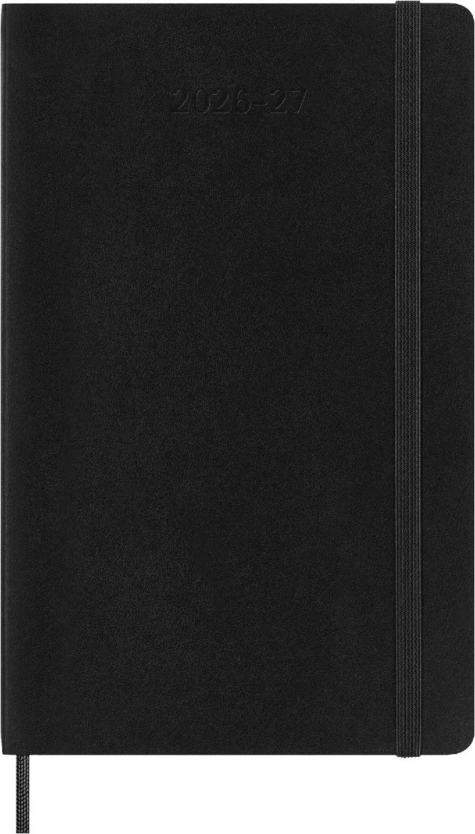 Produktbild: Moleskine 18 Monate Tagesnotizkalender 2026/2027, L/A5, 1 Tag = 1 Seite, Weicher Einband, Schwarz
