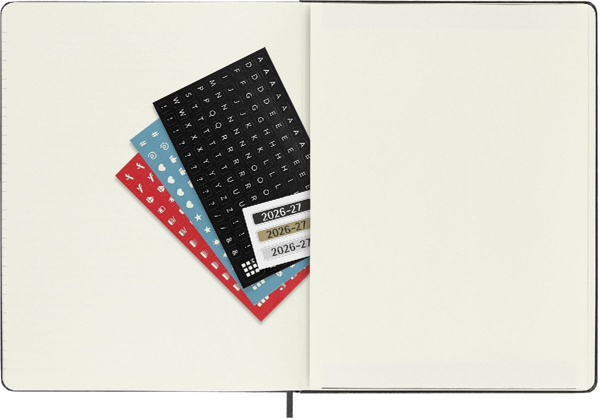 Produktbild: Moleskine 18 Monate Wochen Notizkalender 2026/2027, XL, 1 Wo = 1 Seite, Rechts linierte Seite, Fester Einband, Schwarz