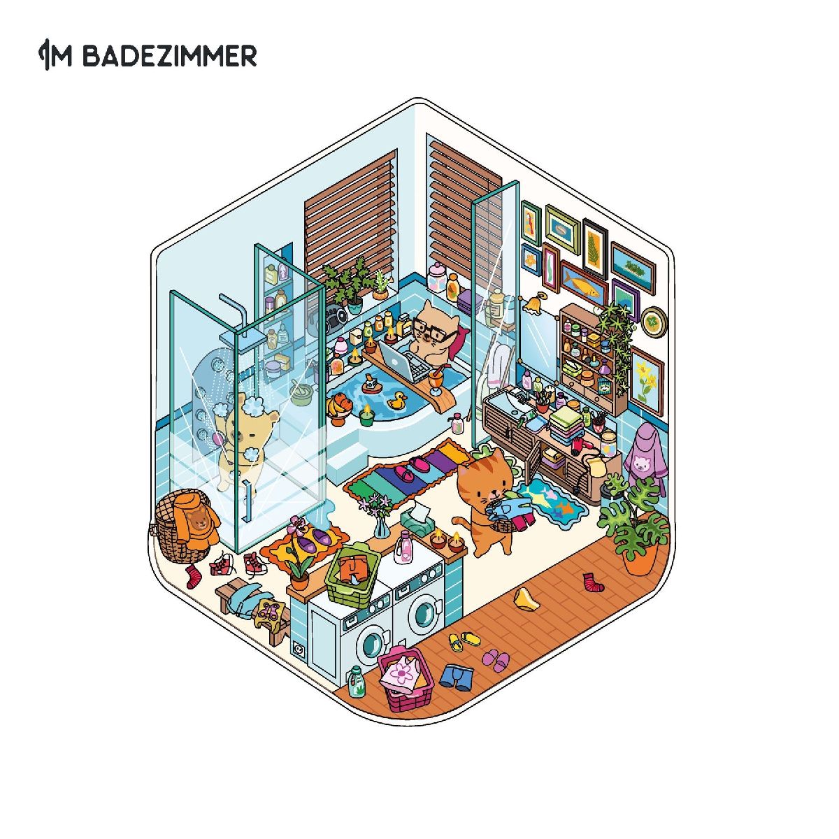 Produktbild: Mini-Sticker-Szenen - Cozy Mini-Homes I 3D-Sticker