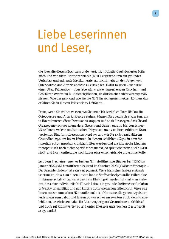 Produktbild: Nährstoff- & Hormontherapie - Der Präventions-Leitfaden