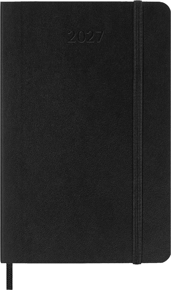 Produktbild: Moleskine 12 Monate Wochen Notizkalender Deutsch 2027, Pocket/A6, 1 Wo = 1 Seite, rechts linierte Seite, Weicher Einband, Schwarz
