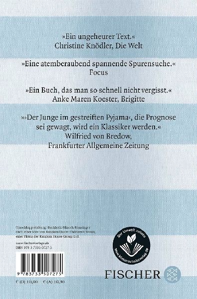 Produktbild: Der Junge im gestreiften Pyjama
