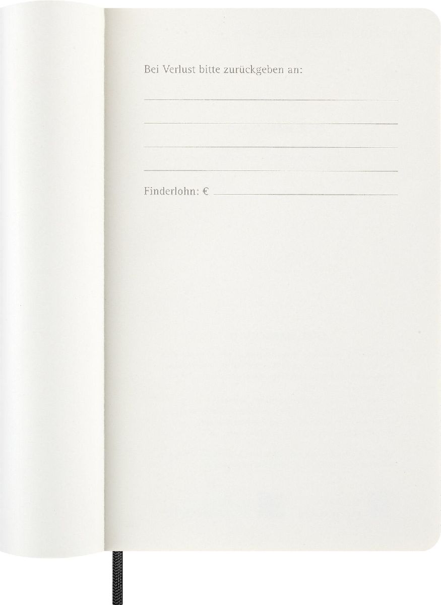 Produktbild: Moleskine 12 Monate Wochen Notizkalender Deutsch 2027, Large/A5, 1 Wo = 1 Seite, rechts linierte Seite, Weicher Einband, Schwarz
