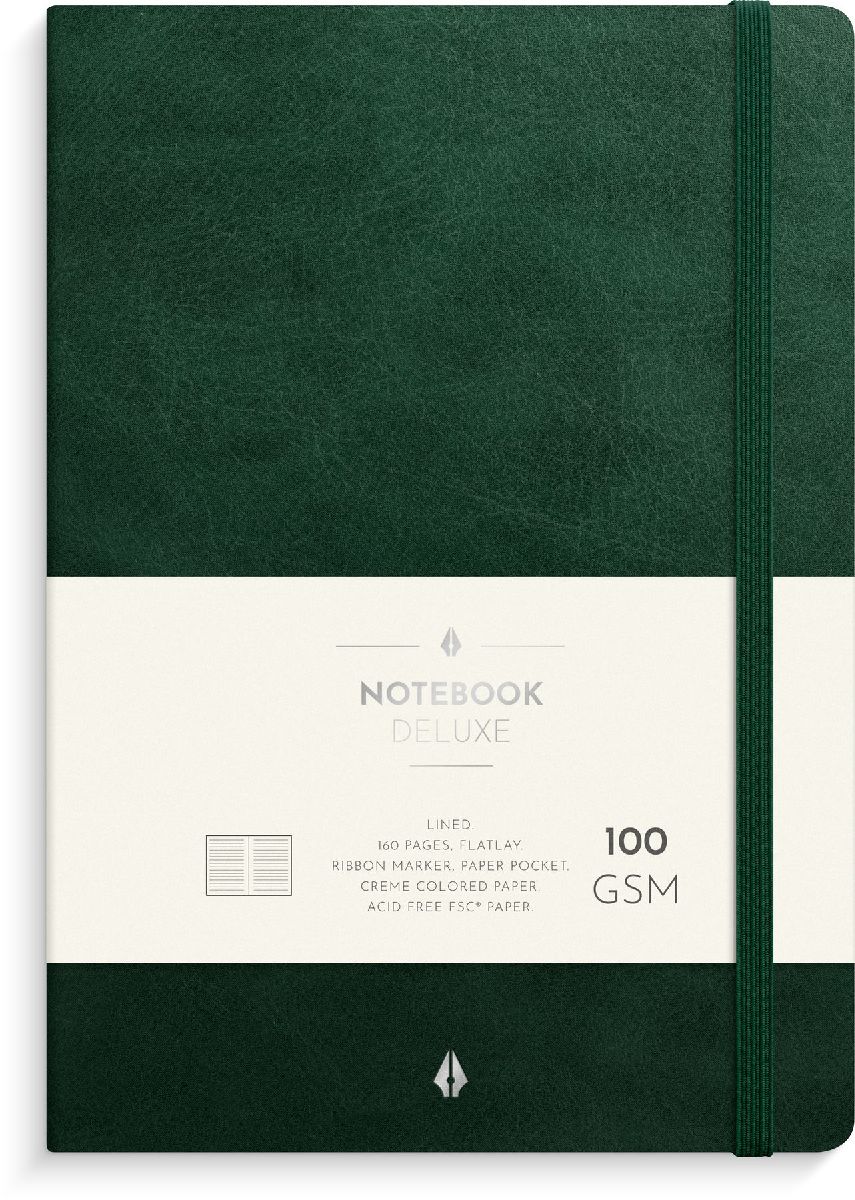Produktbild: Burde Notizbuch Deluxe A5 dunkelgrün