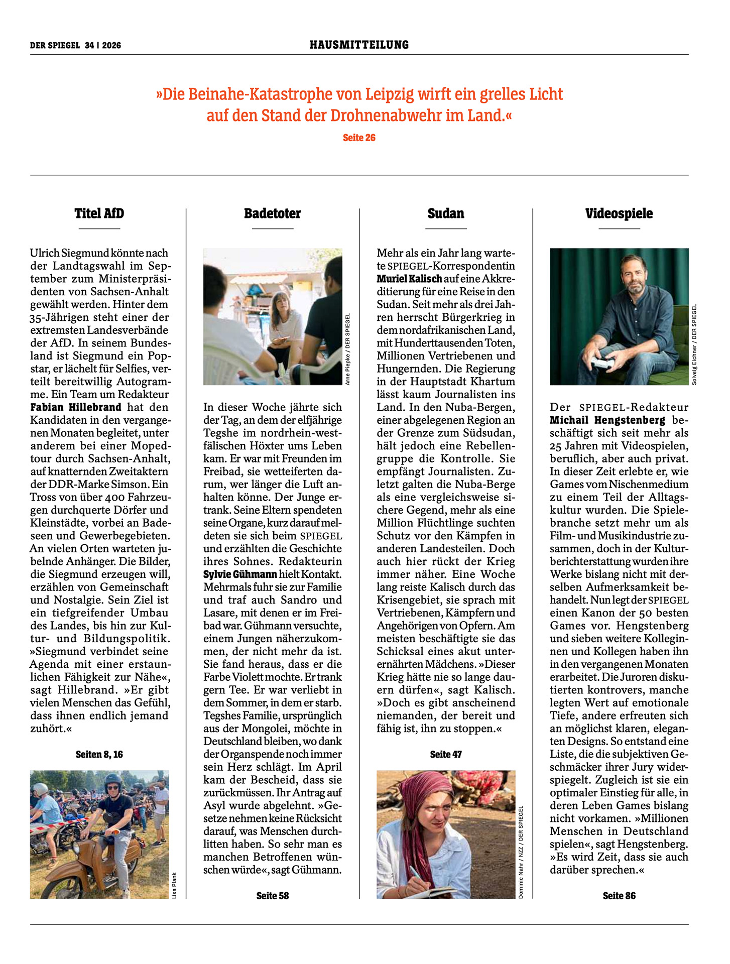 DER SPIEGEL 34/2026 Seite 3