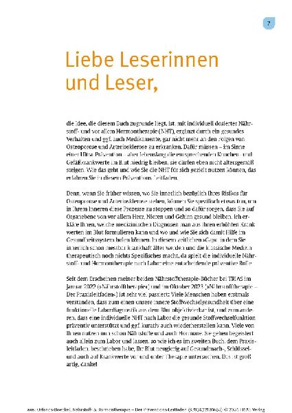 Produktbild: Nährstoff- & Hormontherapie - Der Präventions-Leitfaden