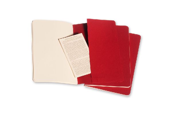 Produktbild: Moleskine Cahier Pocket Plain Red Cover L. 3er Pack