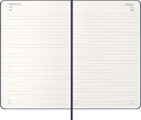 Produktbild: Moleskine 12 Monate Tageskalender 2026, Large/A5, 1 Tag = 1 Seite, Fester Einband, Saphir