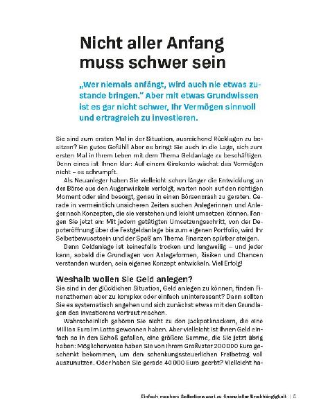 Produktbild: Geldanlage für Anfänger
