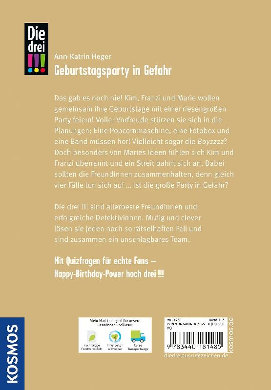 Produktbild: Die drei !!!, 117, Geburtstagsparty in Gefahr