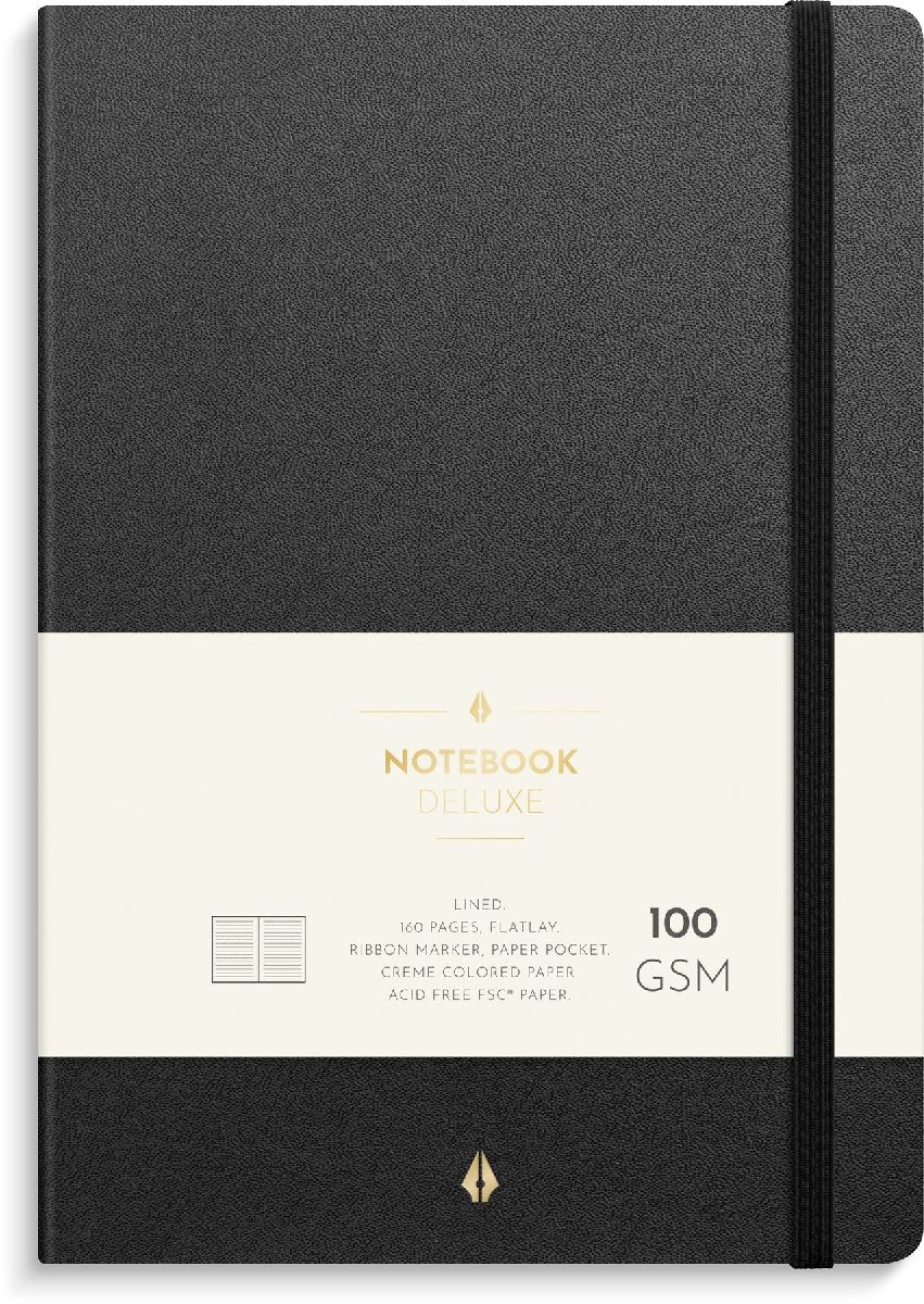 Produktbild: Burde Notizbuch Deluxe A5 schwarz