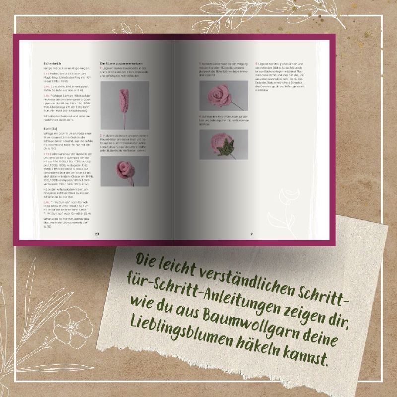 Produktbild: Romantische Blumen häkeln