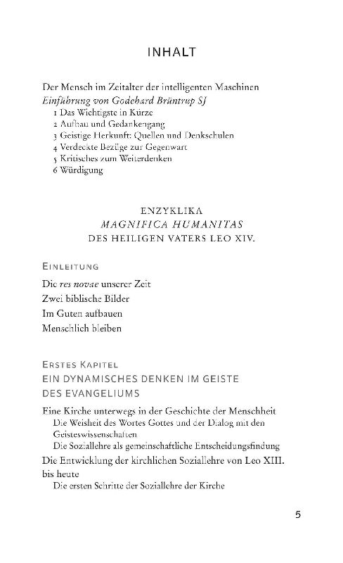 Produktbild: Magnifica humanitas: Die großartige Menschheit