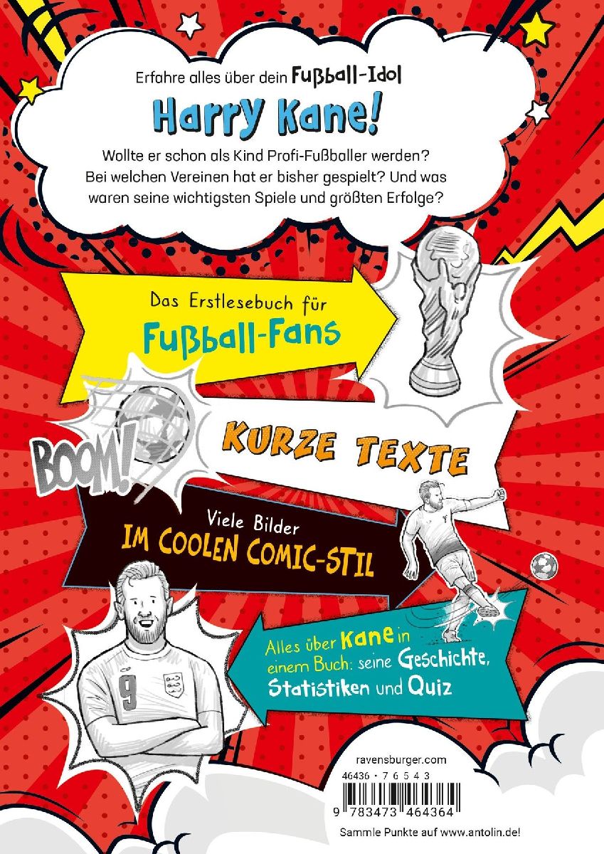 Produktbild: Fußball-Stars - Alles über Kane. Vom Fußball-Talent zum Megastar