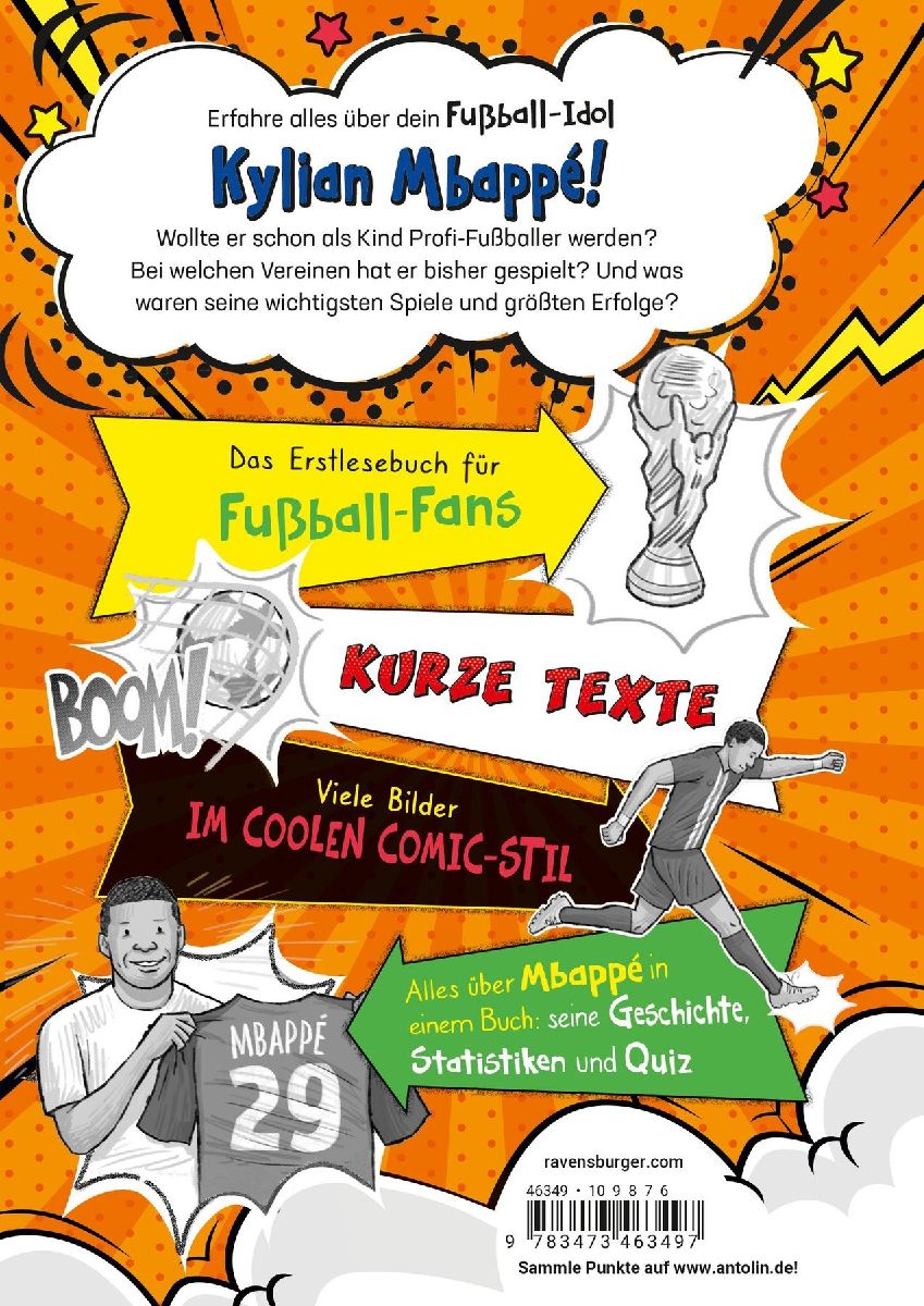 Produktbild: Fußball-Stars - Alles über Mbappé. Vom Fußball-Talent zum Megastar