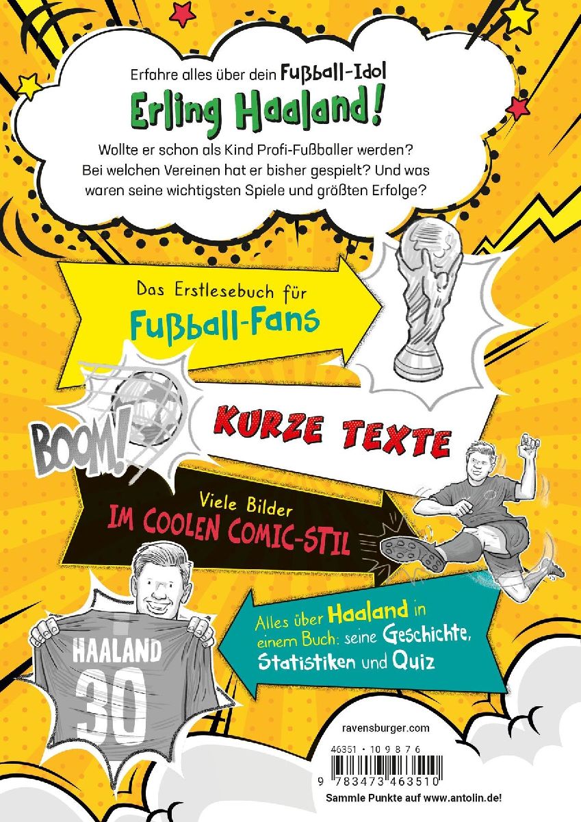 Produktbild: Fußball-Stars - Alles über Haaland. Vom Fußball-Talent zum Megastar