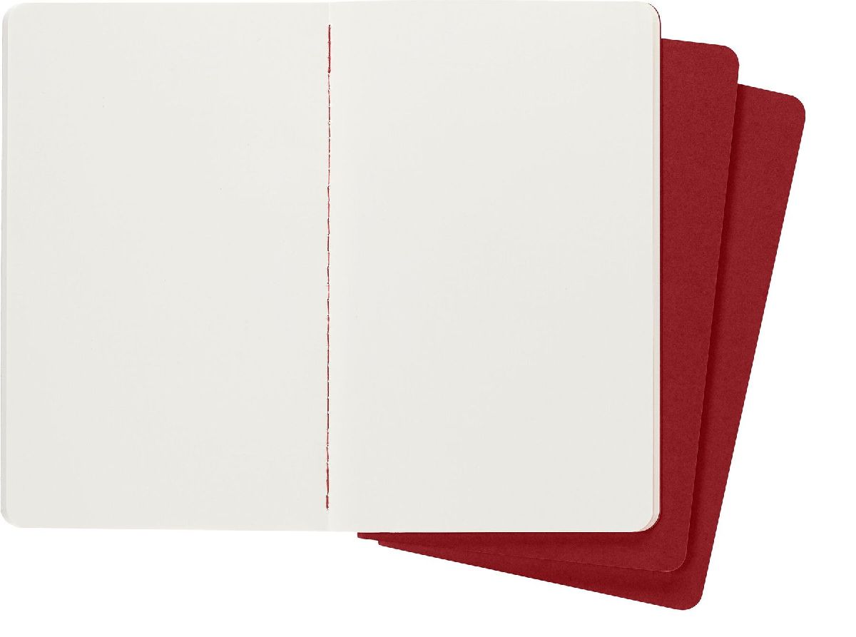 Produktbild: Moleskine Cahier Pocket Plain Red Cover L. 3er Pack