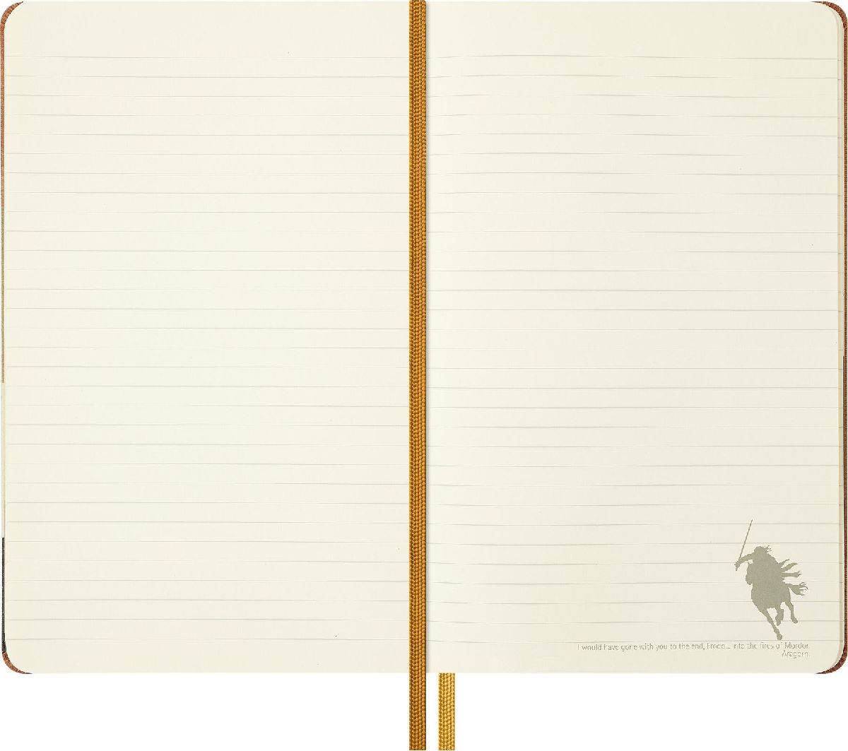 Produktbild: Moleskine Der Herr der Ringe Notizbuch Frodo Sam limitierte Ausgabe, L/A5, liniert, fester Einband, mit Box